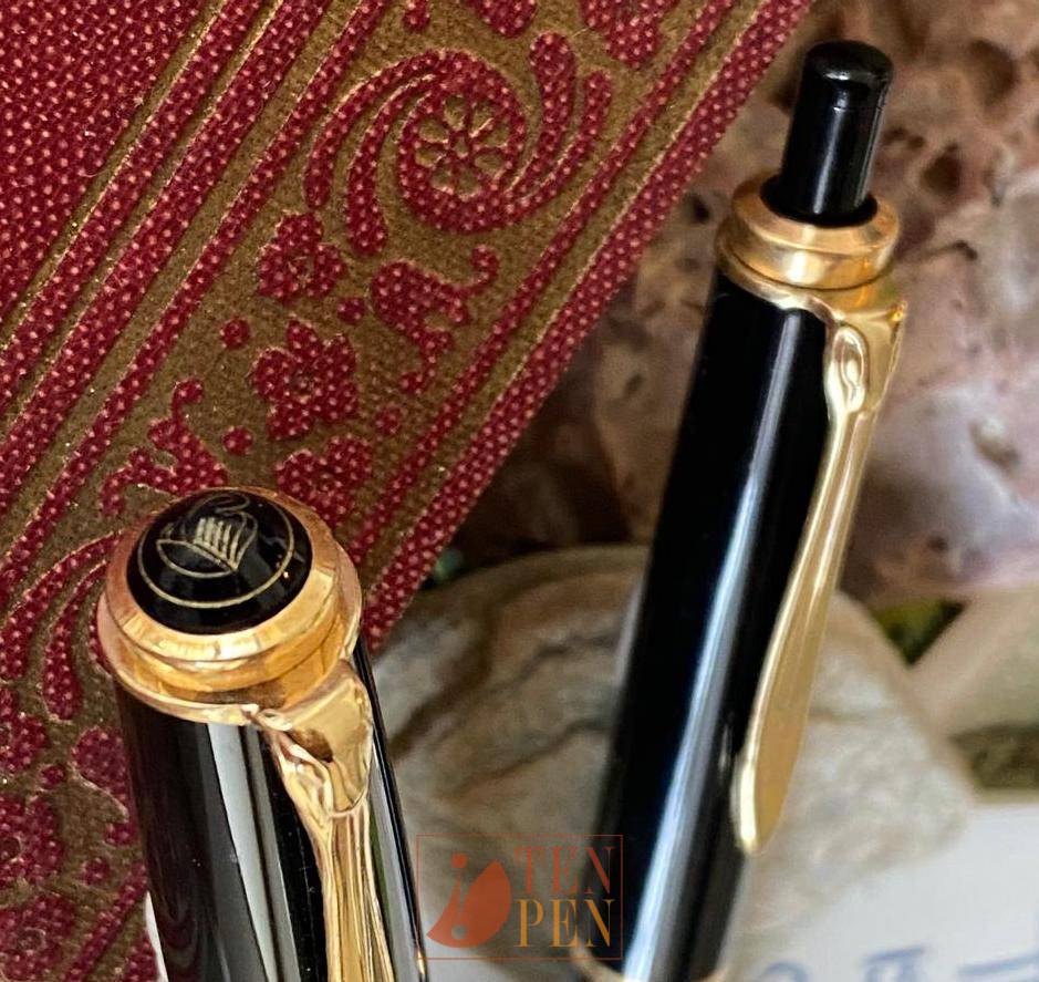 PELIKAN 400 NN BLACK STRIPED SET - F NIB | Tenpen - By Letizia